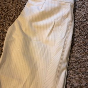 BeBe banded trouser ivory gold sparkle  size 2P